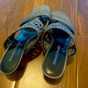 Silver donald pliner high heals.